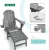 Import G&C Folding Adirondack Chair Patio Plastic Chair with 2 Cup Holder Adirondack Retractable Ottoman from China