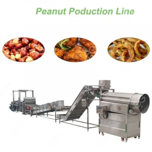 Commercial Fried Onion Making Machine Line / Peanut Manufacturing Processing Line