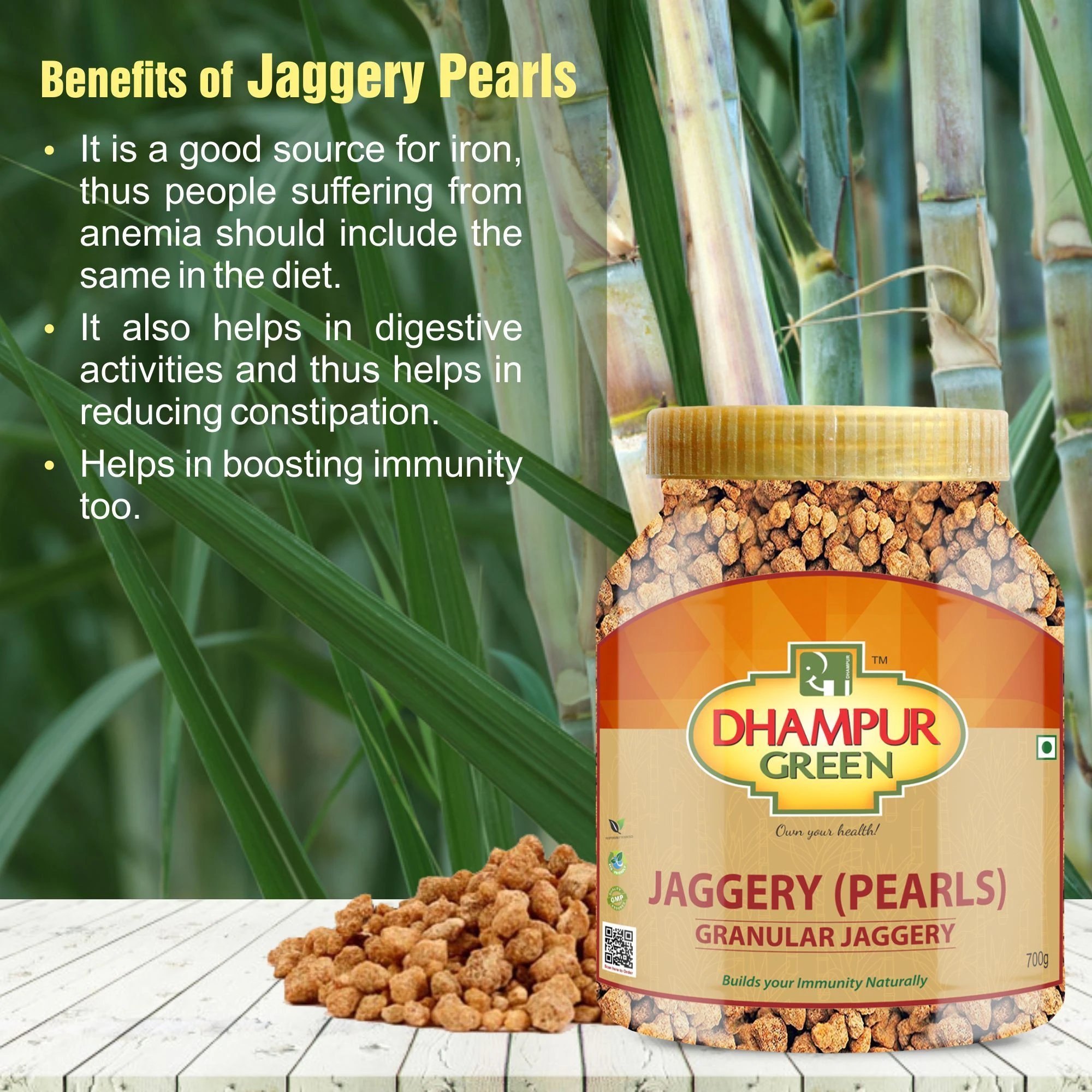 Buy Dhampur Green Jaggery Powder From Dhampure Speciality Sugars Limited India Tradewheel Com