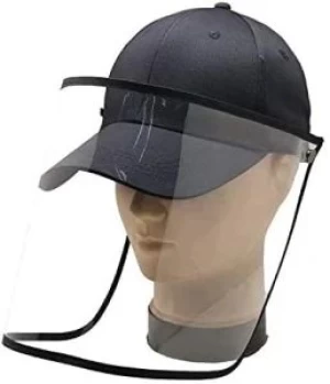 Detachable Black Cotton Hat with Removable New Anti Windproof Sand Breathable Hats Transparent Multicolor UV-Proof Baseball Cap with Clear PVC Guard Cover