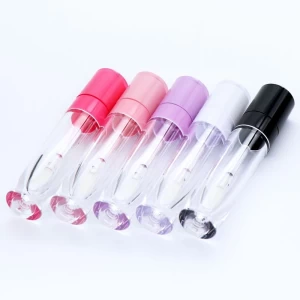 Hot sale empty lip gloss tubes cute lipgloss tube 5 colors in stock fast dispatch cosmetic packaging container