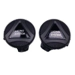 Reel knob lacing system for helmets, vests, medical devices