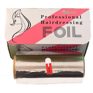 Embossed colored pop up hair salon foil paper for highlighting private lab custom box silver printed foil