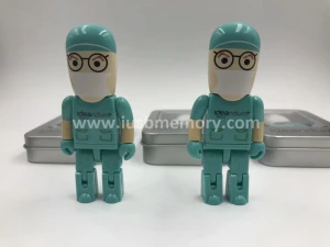 SP-004 doctor shaped plastic 4gb 8gb usb memory with tin box