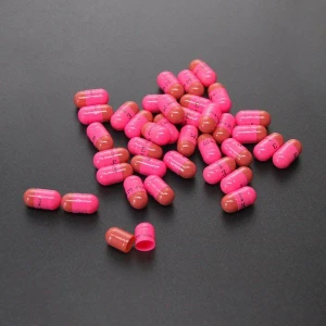 00#B Antique Pink + Oxidized Red Enteric Coated Capsules