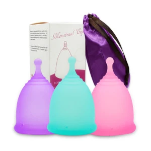 10 Color ISO 13485 100% Medical Silicone Lady Period cup, Reusable Menstrual Cup