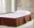 Import 100% Polyester Hotel Bed Skirt And Square Design Fitted Bed Skirt With Coffee Color from China