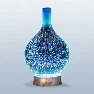 100ml aromatherapy aroma diffuser essential oil diffuser with 3d glass fireworks