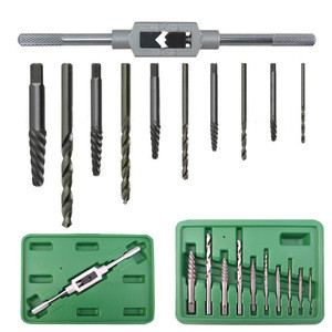 11pcs/Set Screw Extractor Drill Bit Damaged Broken Screw Bolt Adjustable Tap Die Wrench Stud Remover Tool Kit for woodworking