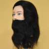 12 inch human hair training male mannequin head with beard