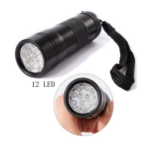 12 LED UV Flashlight UltraViolet Torch,Flashlight Lamp
