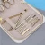 Import 12 PCS  Deluxe Golden Stainless Steel Manicure Pedicure Set Nail Clippers Set/Grooming Kit/ Nail Tools, White PU Leather Case from China