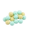12mm 15mm 20mm BPA Free Candy Color Silicone Round Chewable Baby Silicone Teething Beads for DIY Necklace