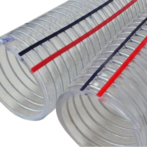 1.5 inch pvc transparent steel wire reinforced plastic hose pvc flexible hose