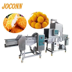 15g meat pie former maker / fish cutlet flouring preduster machine/  fish nuggets battering breading frying production line