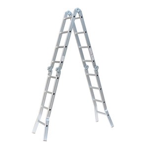 16 steps 4.50 meter aluminum multipurpose combination  folding small hinge splayfoot extension Ladder work platform