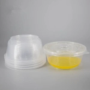 16oz 500cc PP disposable plastic serving bowls with lid