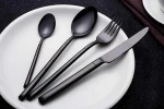 18/10 black cutlery set stainless steel flatware Set for restaurant hotel