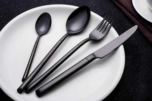 18/10 black cutlery set stainless steel flatware Set for restaurant hotel