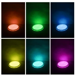 18W ABS Material PC Cover RGB Switch Control LED Underwater Swimming Pool Light