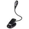2 LED Portable Clip on Book Lamp Flexible Music Stand Light for reading in bed