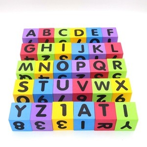 2018 Factory 30 pcs soft Alphabet and Numbers baby Toddlers EVA foam building blocks