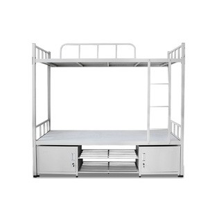 2018 hotsale heavy duty metal frame bunk beds double decker steel dormitory bed for school and hotel