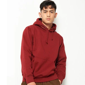 2018 Mens Long Sleeve Custom Embroidery Plain Pullover Fleece Hoodie Sweatshirts With Hood