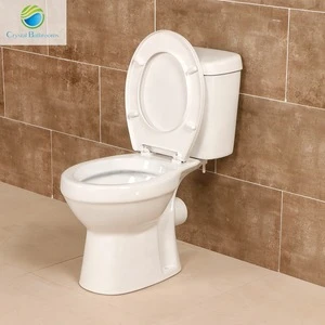 2019 Cheap New 2 Piece Bathroom Toilet Suite Factory Sale with PP Seat Cover Siphon Washing Fashion Design