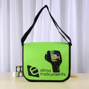 2019 Hot sale custom adjustable promotional non woven messenger bag