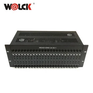 2019 new arrival 3RU rack mount chassis 24 in 1 RF Modulator black and silver color