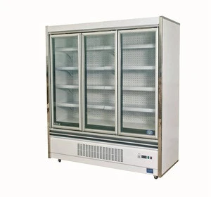 2019 New Product Supermarket Glass Door Beverage Milk Ice Cream Display Chiller/Freezer Showcase Refrigerator