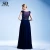 Import 2019 OEM High Quality Custom Women Navy Evening Wear Sleeveless Prom Gowns Ladies Evening Dresses from China