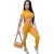 Import 2020 New Arrivals Fashion Women Casual O-Neck Short Sleeve Crop Side Striped Suspender Pants 2 Pieces Set Outfits Jumpsuit from China