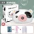 Import 2020 new bubble toy bubble machine kids toy electric automatic blowing bubble maker machine camera shape with lights and music from China
