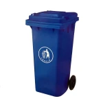 2020 New Design Eco-friendly Large HDPE 2-wheels Dustbin  120L Waste Bin Outdoor Plastic Dustbin
