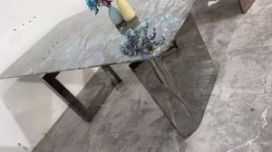 2020 New Design Marble Dining Table Top Marble Table Top Crystal Shine Marble Dining Tables Dining Rectangle New