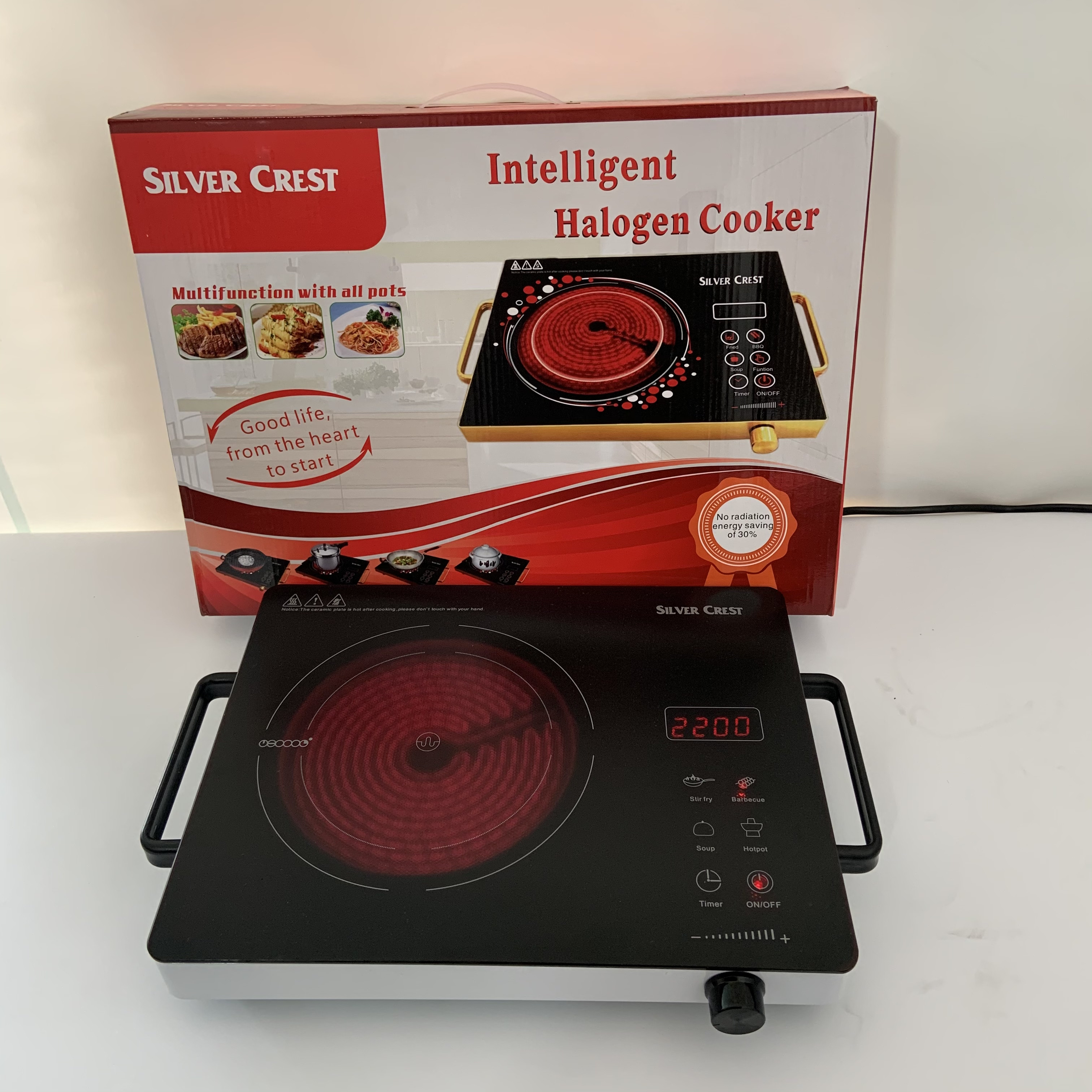 Buy 2021 Electric Ceramic Stove Halogen Cooktop Red Infrared Cooker