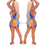 2021 women summer fashion  casual printing jump suits ladies body suit sleeveles jumpsuits shorts bodysuits