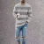 Import 2022 Oem Fashionable Striped Knitted Solid Color Men Designer Sweater Pullover Sweaters For Mens from China