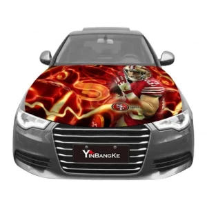 2024 New Outdoor Advertising San Franciscos 49Ers Custom Any TEAM Design Car Hood Cover Flags