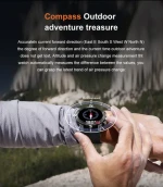 2024 Professional Outdoor Sports 450mAh Altitude Pressure Compass Waterproof Smartwatch Blood Pressure Smart Watch For Men