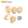 23x33mm 20x31mm Big Hole 1.2mm Yellow Skull Hand Carved Bone Beads For Jewelry Making Bulk 5 Pcs To Sale Wholesale