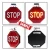 Import 24&#x27;&#x27; Stop Sign Solar Powered LED Blinking Reflective Street Traffic Warning Sign from China