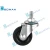 Import 2.5 Inch Flat Fixed Rubber Caster With Threaded Stem Furniture Universal Casters Wheels Flat Brake Industrial Caster from China