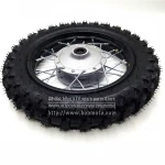 2.50-10" Motorcycle Wheels Front 10 inch Steel Rims 28 holes with Drum Brake hub for SMALL dirt pit bike CRF 50 Black