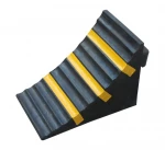 290mm Empty Heart Heavy Duty Black Car Rubber Parking Safety Polyurethane Wheel Chock Vehicles For Truck Tire