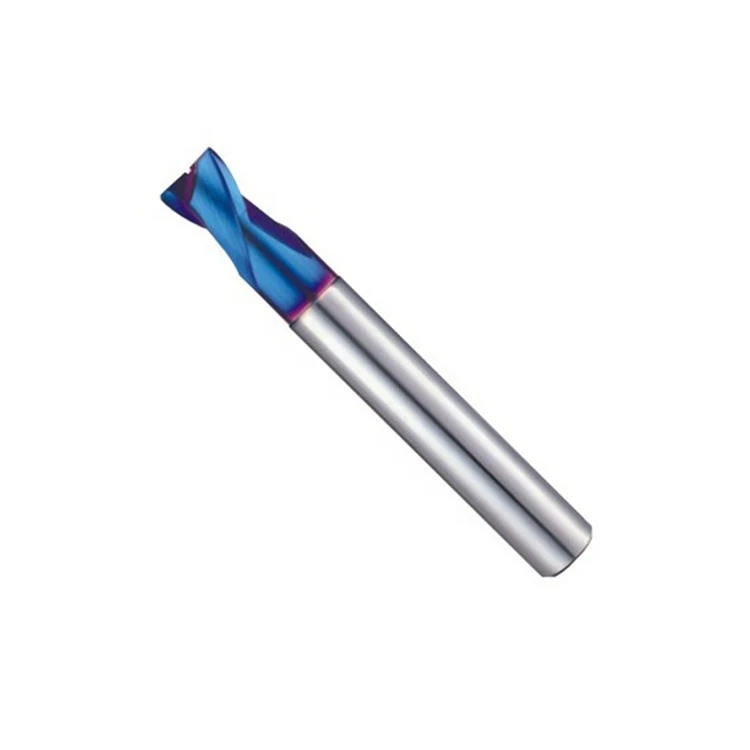 2flutes 4 flutes hrc68 blue coating end mill carbide cutter from koves flat endmill
