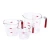 Import 250ml 500ml 1000ml 3 pcs transparent digital plastic measuring cup set with silicone handle from China