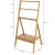 Import 3 layers foldable bamboo wooden ladder bathroom swimming pool shelf toilet rack organizer bamboo towel drying rack from China